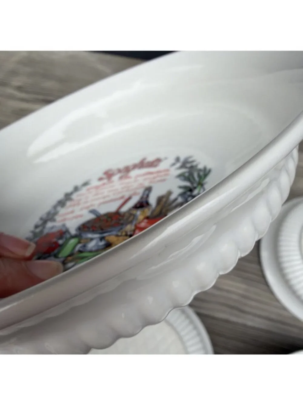 Il Borgo Italy Spaghetti Puttanesca Pasta Bowl Set Of 4 + Serving Bowl Rare READ